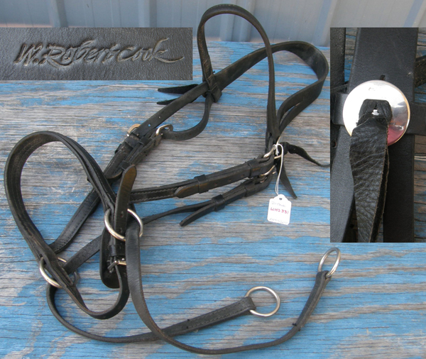 Dr Cook's Bitless Bridle Leather Western Headstall Western Bridle Black L Horse/Warmblood