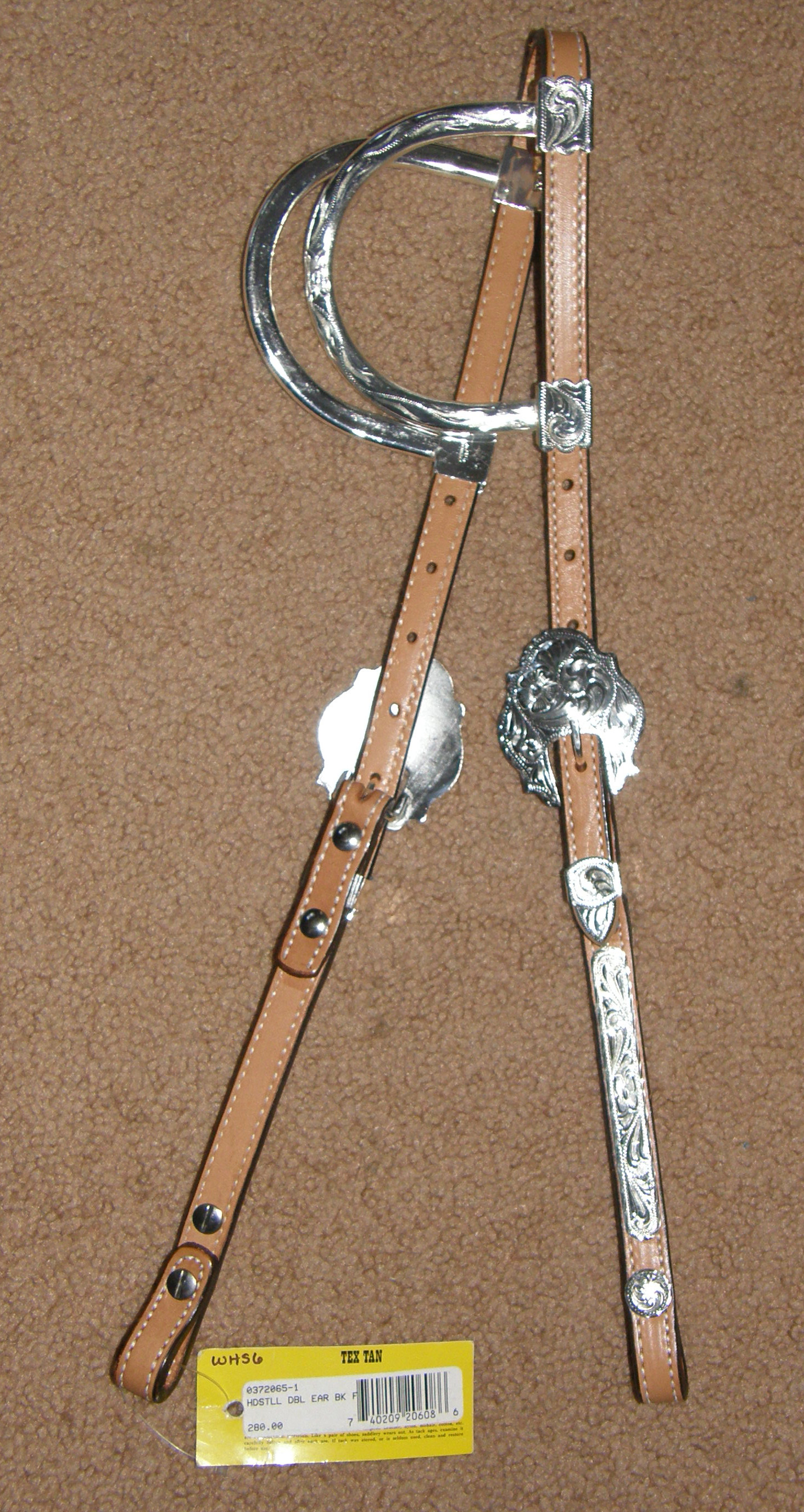 9312円 超人気 専門店 Mini Mahogany - Tahoe Tack Barbwire Leather Western Hand Tooled Browband Headstall with Matching Split Reins