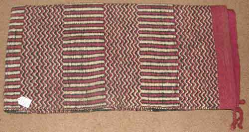 Ramrod Double Weave Western Saddle Blanket Western Saddle Pad Burgundy