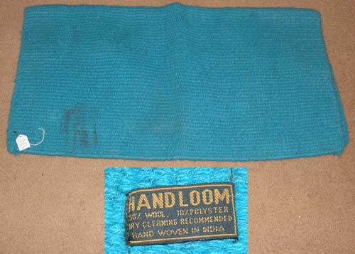 Wool Western Saddle Blanket Single Fold Solid Color Woven Western Show Blanket Teal