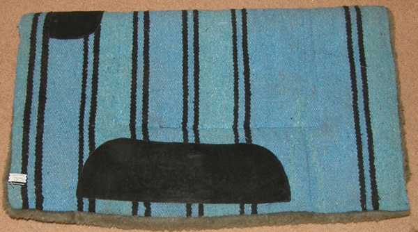 Navajo Blanket Pad Navajo Pad Fleece Lined Western Saddle Pad Arabian Cob L Pony Pad Aqua Teal/Black