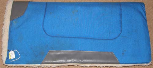 Cordura Western Saddle Pad Fleece Lined Western Pad Square Work Pad Blue 31x29