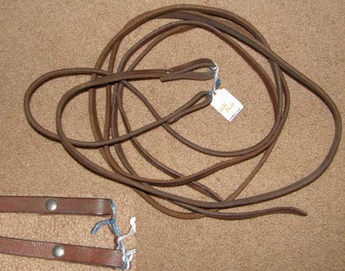 1//2 Wide x 8 Long Brown Leather Split Reins