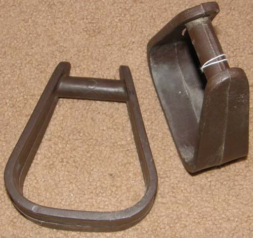 Poly Childs Western Stirrups Plastic Youth Bell Ralide Visalia Stirrups Brown